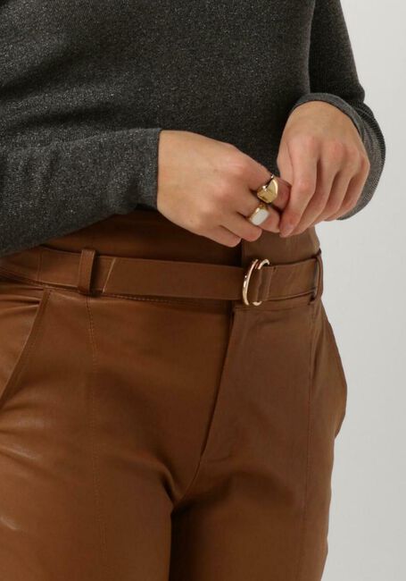 Cognacfarbene EST'SEVEN Hose EST’JESS TROUSER - large