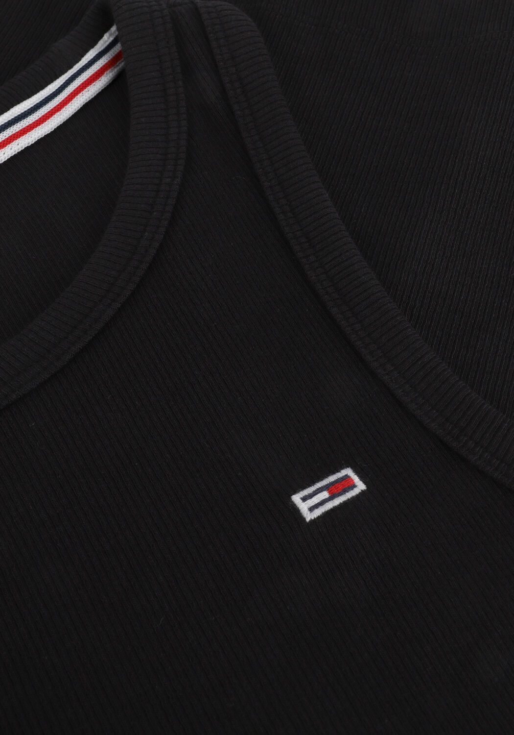 Schwarze TOMMY JEANS Top TJW FEMININE RIB TANK TOP - large