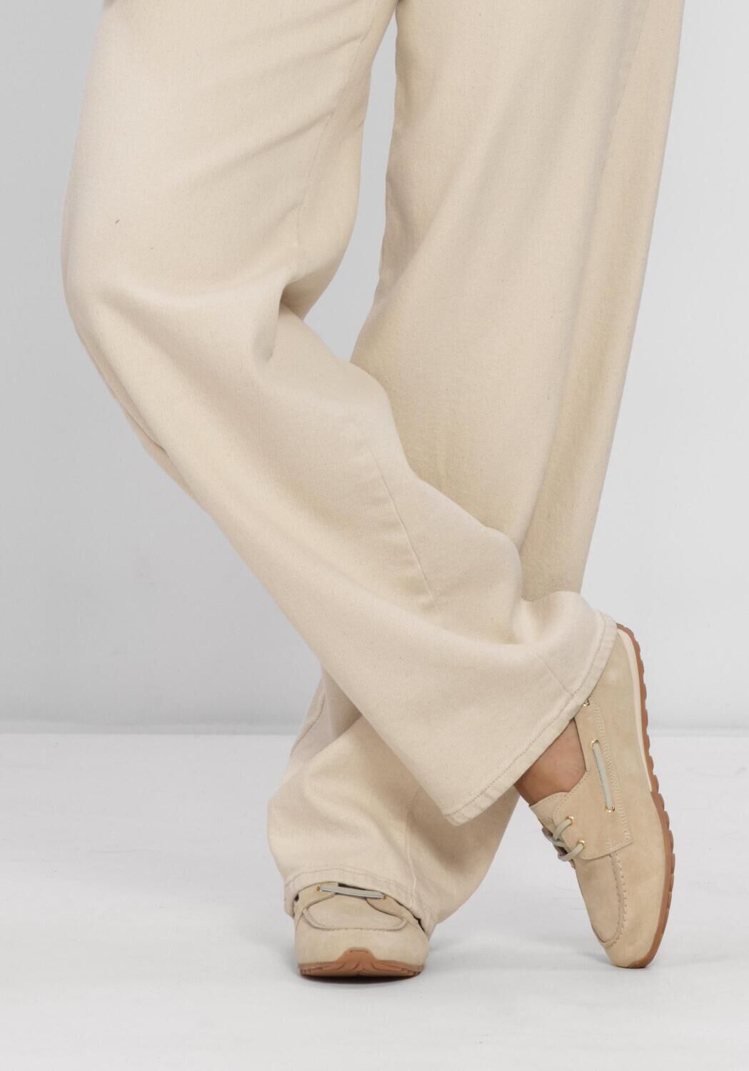 Beige FRED DE LA BRETONIERE Mokassins UTA MOCCA - large