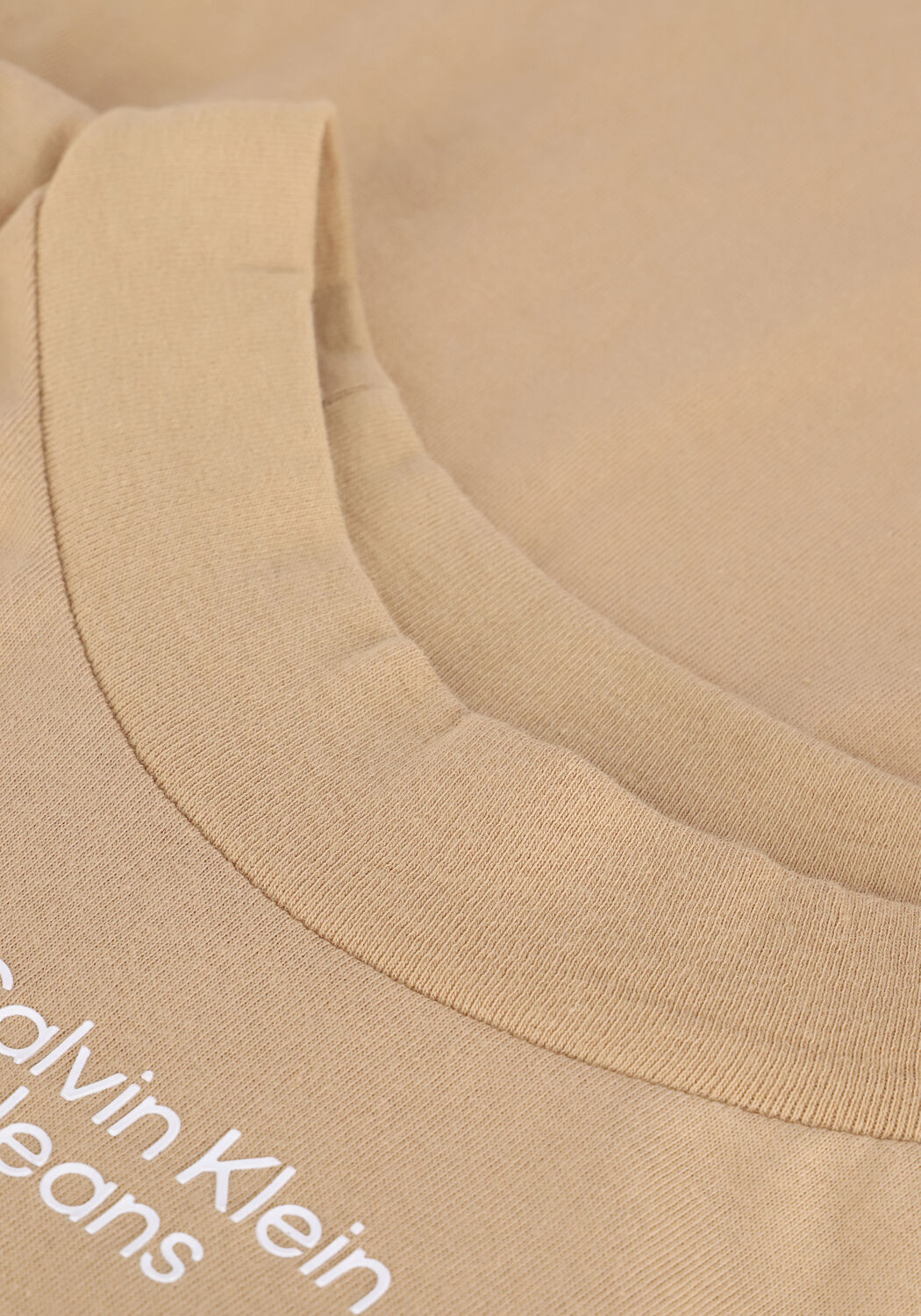 Sand CALVIN KLEIN T-shirt STACKED LOGO LOOSE TEE - large