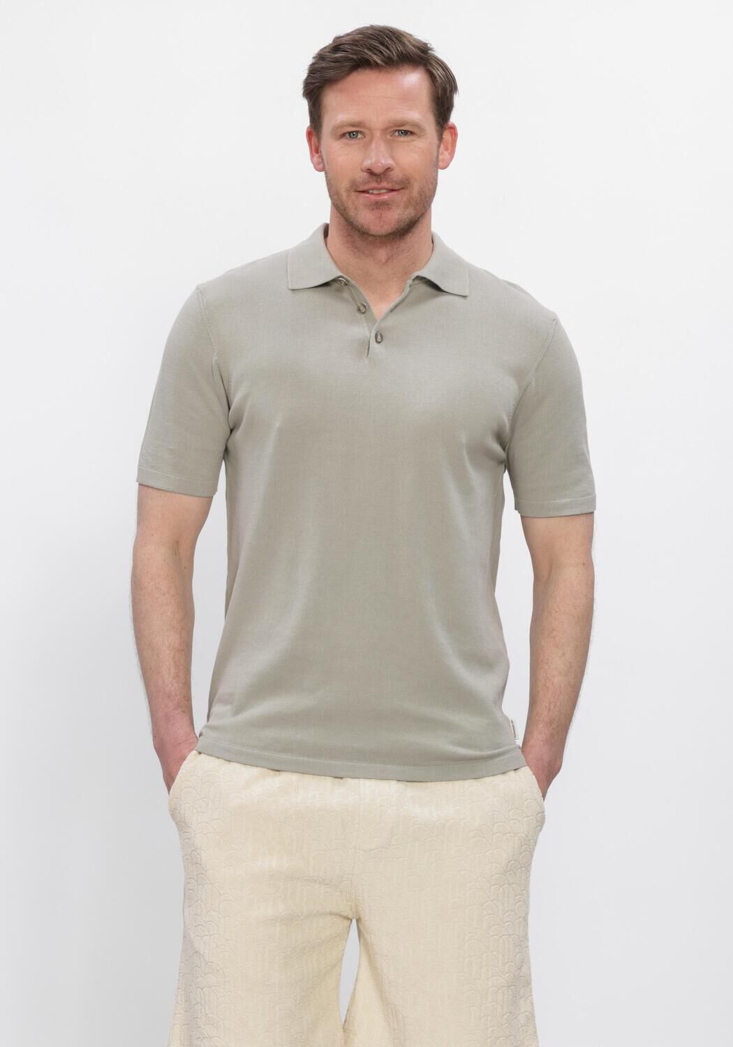 Beige THE GOODPEOPLE Polo-Shirt PLAN - large