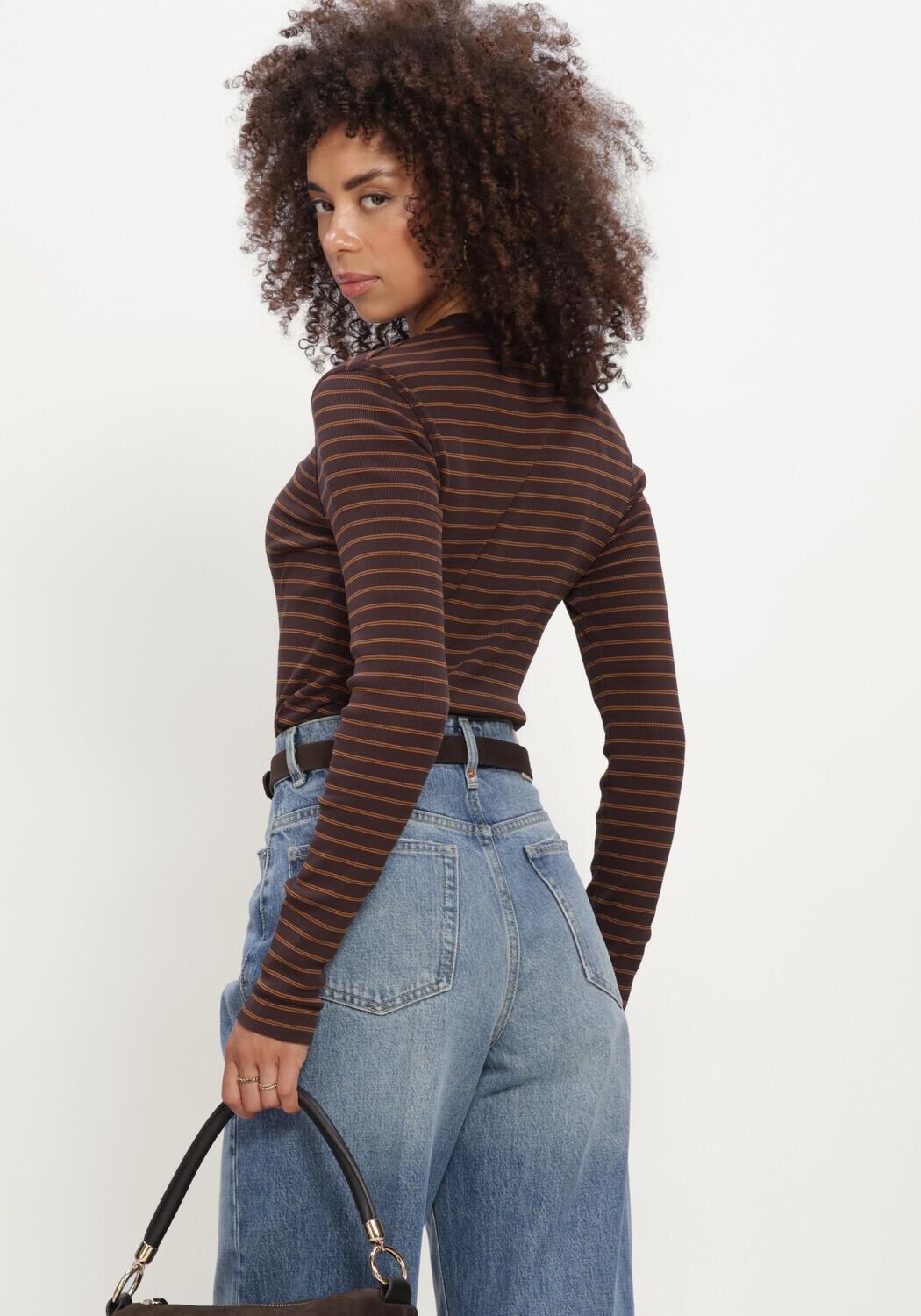 Braune DRYKORN Tops & T-shirts NURIT - large