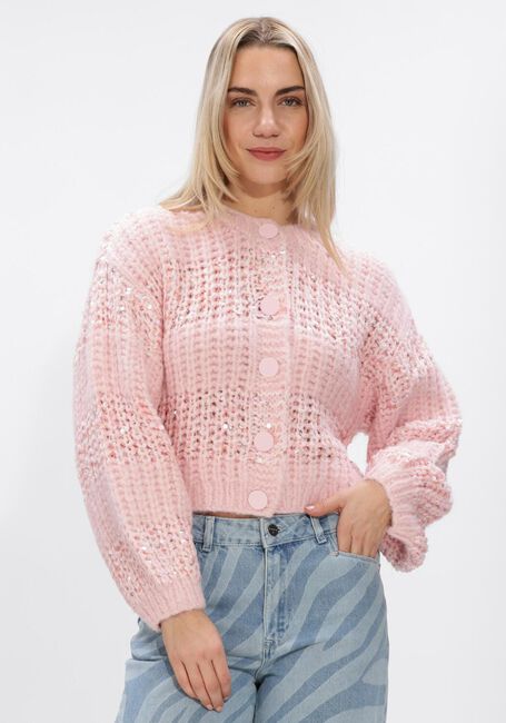 Hell-Pink DANTE6 Strickjacke JUNA STRIPE CARDIGAN - large