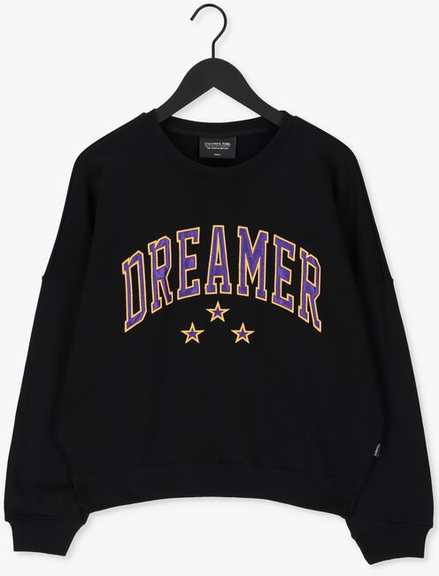 Schwarze COLOURFUL REBEL Sweatshirt DREAMER PATCH DROPPED SHOULDER - large