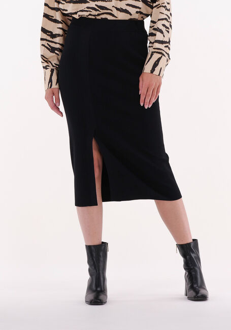 Schwarze SECOND FEMALE Midirock MENTHINA KNIT SKIRT - large