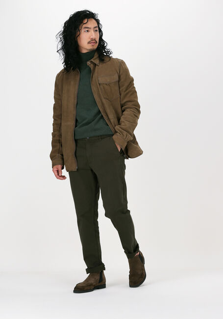 Gr&uuml;ne GOOSECRAFT Lederjack GC SIN CITY NUBUCK OVERSHIRT - large