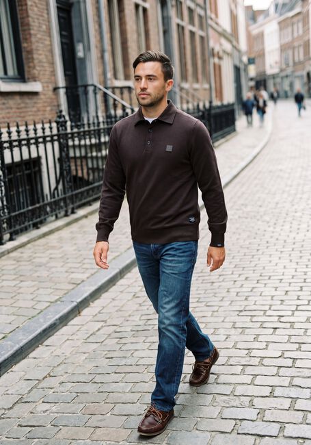 Braune BUTCHER OF BLUE Polo-Shirt CLIFDEN CO POLO - large