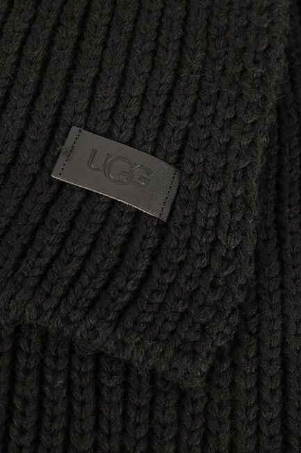 Schwarze UGG Schal KNIT DIAGONAL RIBBED SCARF - large