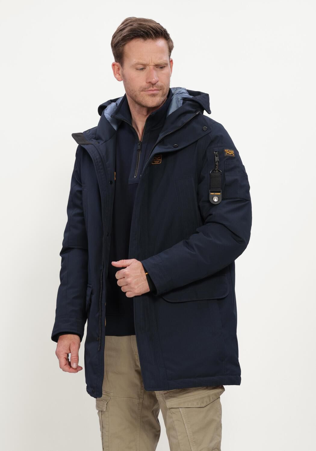 Dunkelblau PME LEGEND Wattierte Jack SEMI LONG JACKET ROCK-PACK - large