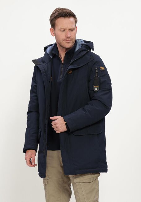 Dunkelblau PME LEGEND Wattierte Jack SEMI LONG JACKET ROCK-PACK - large