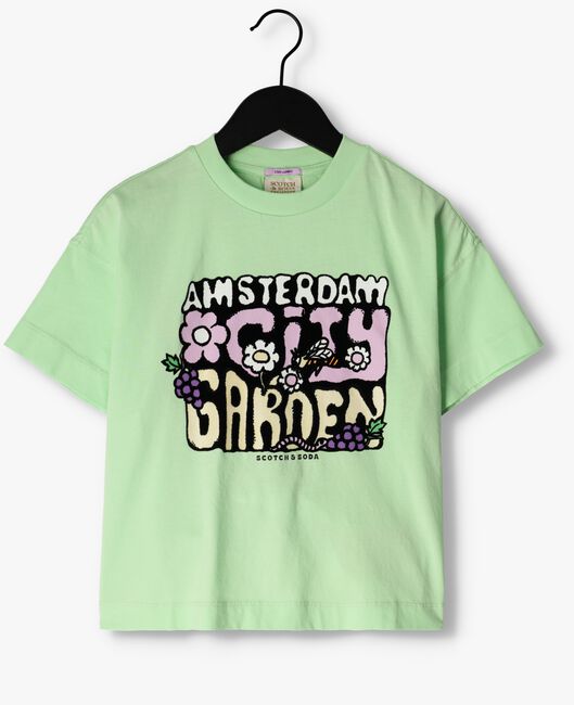 Grüne SCOTCH & SODA T-shirt OVERSIZED ARTWORK T-SHIRT - large