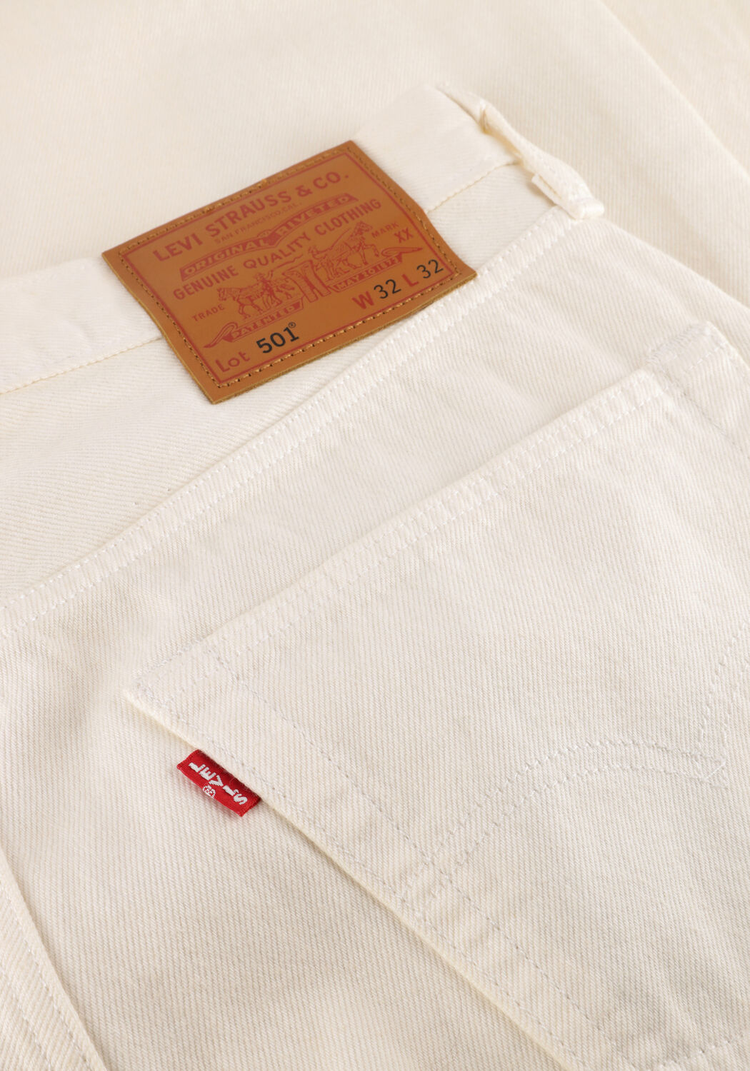 Ecru LEVI'S Straight leg jeans 501 LEVIS ORIGINAL FIT - large