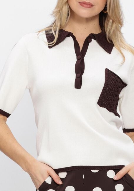 Wei&szlig;e STUDIO ANNELOES Pullover Jemy crochet polo - large
