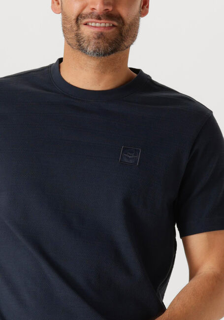 Blaue PME LEGEND T-shirt SHORT SLEEVE R-NECK JACQUARD STRIPES - large
