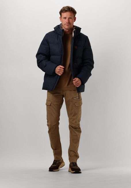 Blaue PME LEGEND Parkas SEMI LONG JACKET YETCRAFT MELANGE TWILL - large
