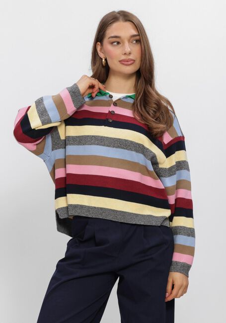 Mehrfarbige/Bunte BOII STUDIOS Pullover JISSE POLO MULTI KNIT - large