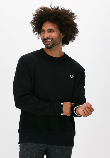 Schwarze FRED PERRY Pullover CREW NECK SWEATSHIRT - large