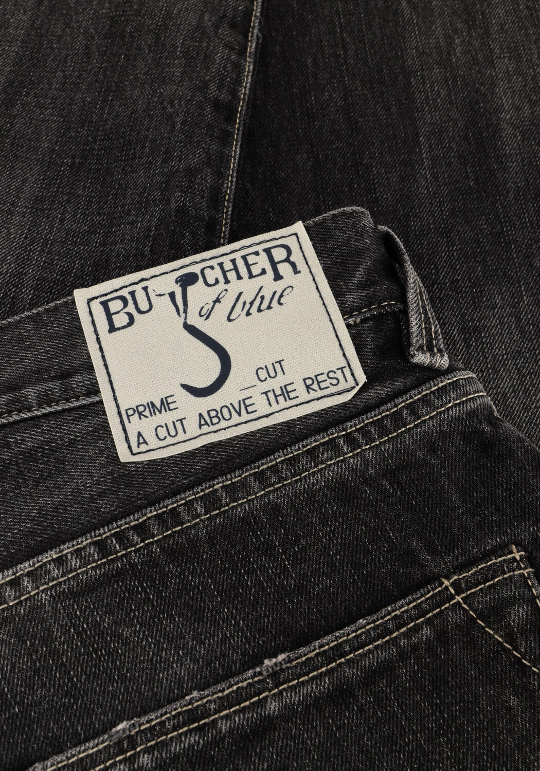 Schwarze BUTCHER OF BLUE Straight leg jeans STOCKTON STRAIGHT DUSK DENIM - large