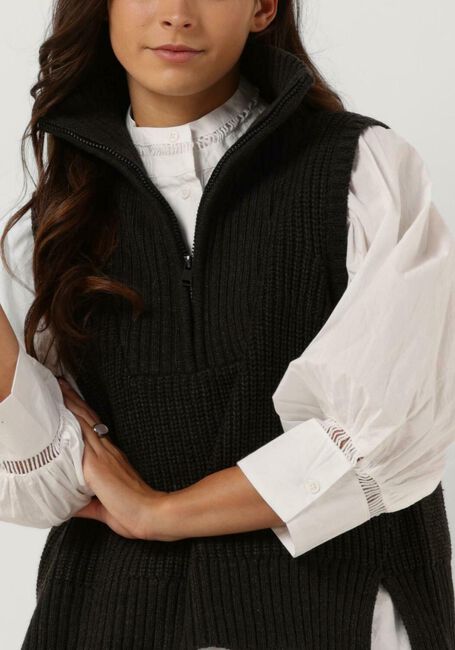 Schwarze CC HEART Spencer EMILY ZIP KNIT VEST - large
