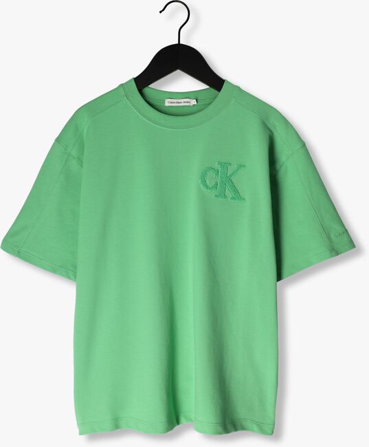 Grüne CALVIN KLEIN T-shirt INTERLOCK PIQUE SS T-SHIRT 1 - large