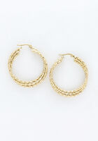 Goldfarbig NOTRE-V Ohrringe EARRING DOUBLE RING - medium