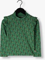 Grüne MOODSTREET Pullover FLOWER PRINT RUFFLE COL - medium