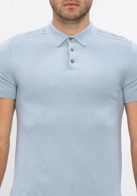 Blaue SELECTED MEN Polo-Shirt SLHBERG SS KNIT POLO NOOS - large