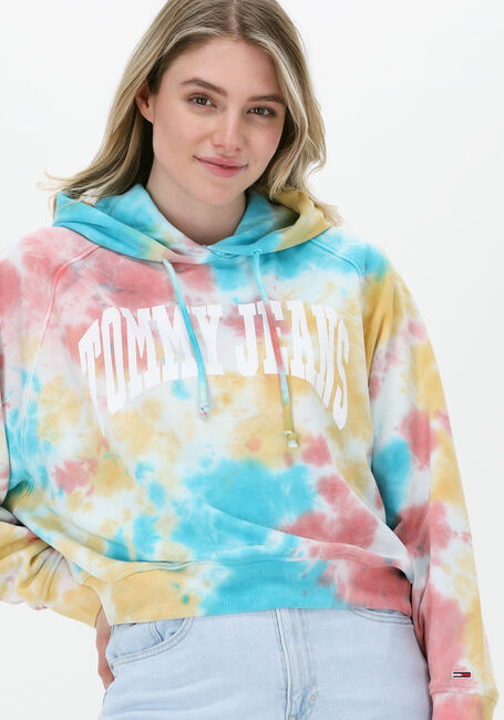 Mehrfarbige/Bunte TOMMY JEANS Sweatshirt TJW BXY TIE DYE COLLEGE 1 HOODIE - large