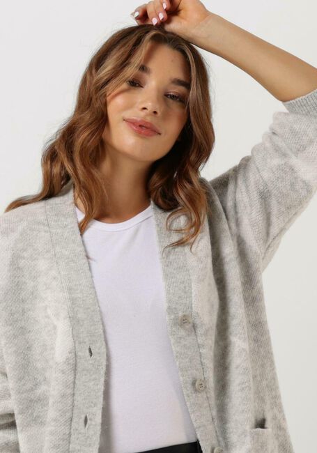 Hellgrau ALIX THE LABEL Strickjacke LADIES KNITTED BULL CARDIGAN - large