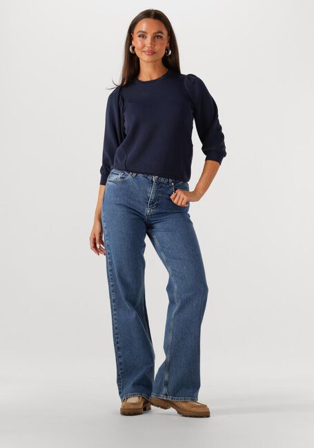 Dunkelblau SELECTED FEMME T-shirt SLFTENNY 3/4 SWEAT TOP - large