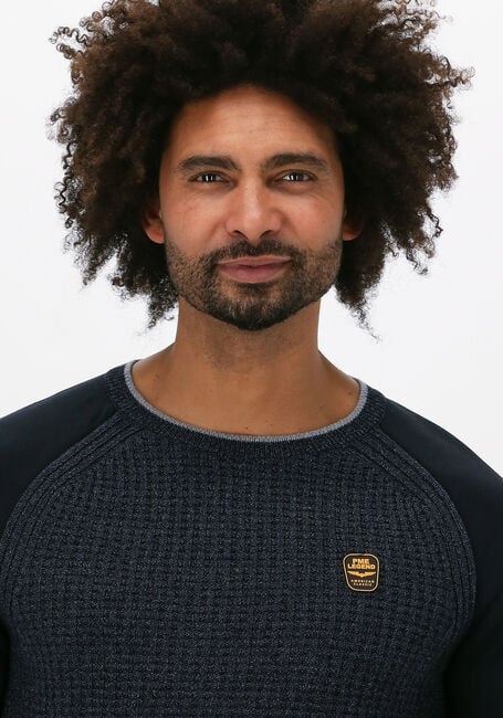 Blaue PME LEGEND Pullover R-NECK KNIT SWEAT COMBINATION - large