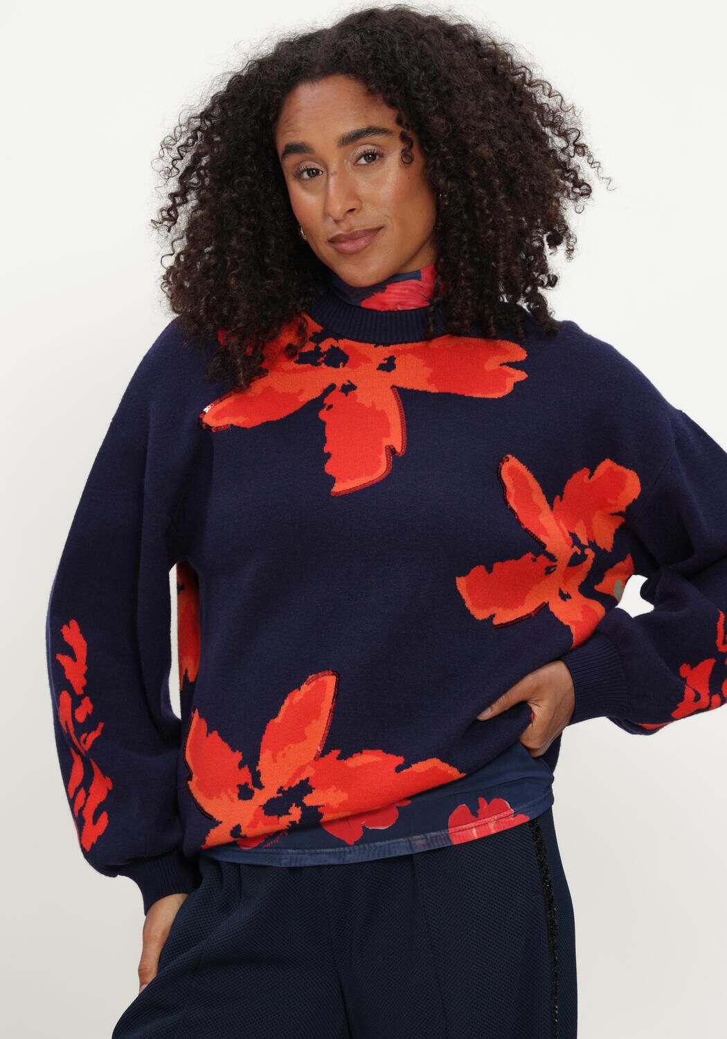 Dunkelblau POM AMSTERDAM Pullover ALICIA BLOOM ROUGE - large
