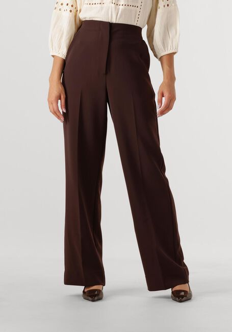 Braune SECOND FEMALE Weite Hose FIQUE CLASSIC TROUSERS - large