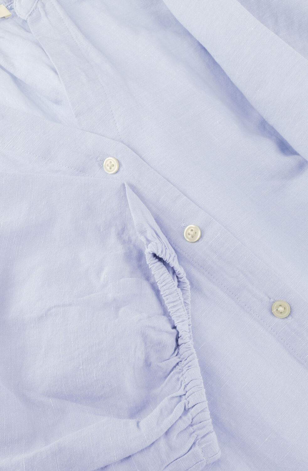 Hellblau SELECTED WOMEN Blusen SLFCLEO-ALBERTA LINEN BLEND SHIRT - large