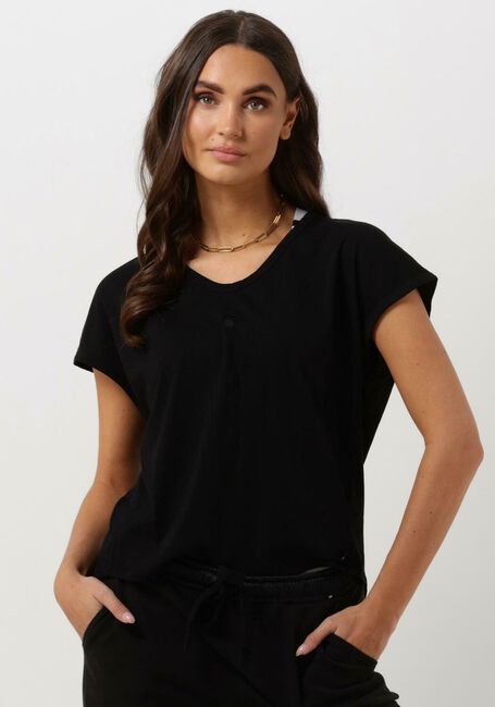 Schwarze 10DAYS T-shirt THE V-NECK TEE - large