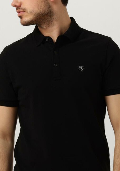 Schwarze CAST IRON Polo-Shirt SHORT SLEEVE POLO ORGANIC COTTON PIQUE ESSENTIAL - large