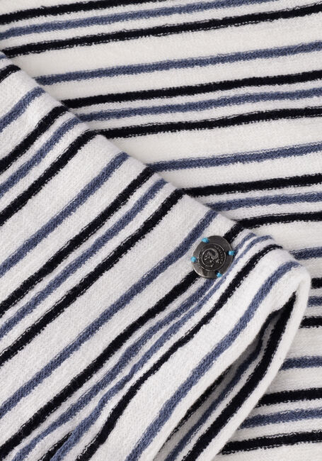 Blau/weiß gestreift CAST IRON T-shirt SHORT SLEEVE R-NECK RELAXED FIT BOUCLÉ STRIPE - large