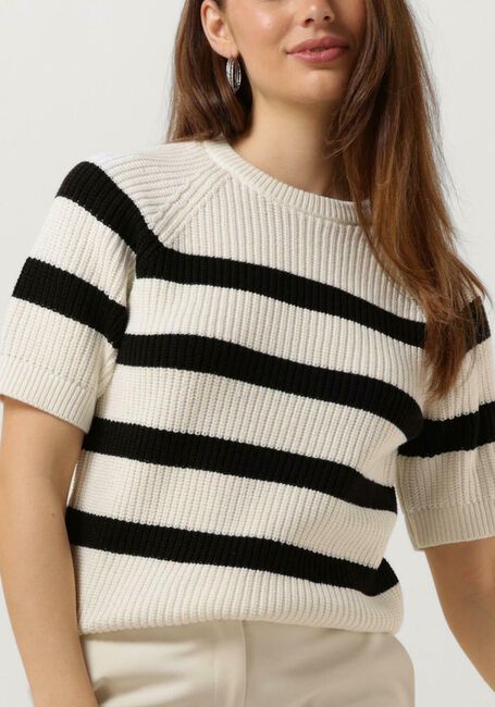 Weiße SELECTED FEMME Pullover SLFBLOOMIE SS KNIT O-NECK - large