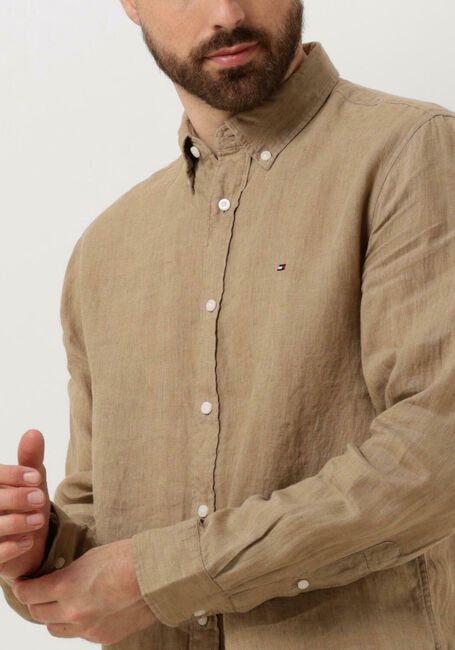 Beige TOMMY HILFIGER Casual-Oberhemd PIGMENT DYED LI SOLID RF SHIRT - large