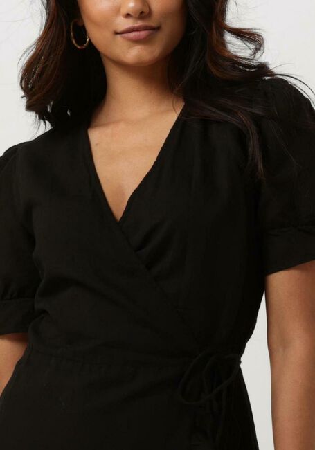 Schwarze NEO NOIR Midikleid MARIETTA LINEN DRESS - large