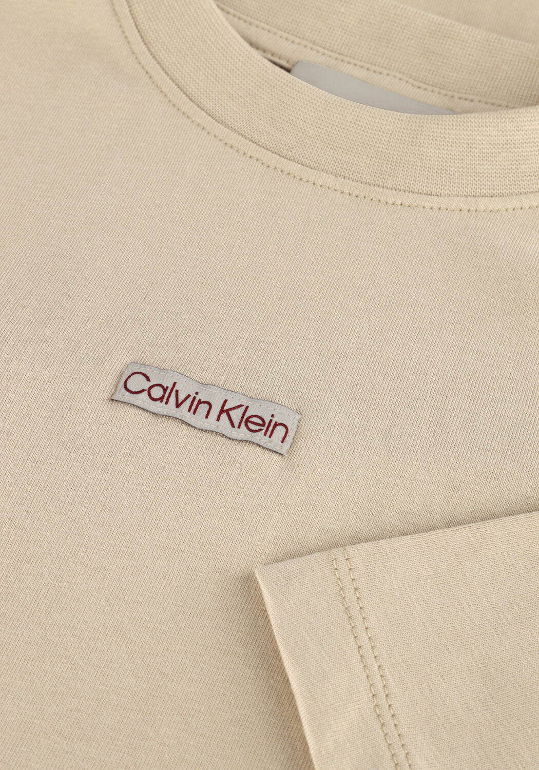 Beige CALVIN KLEIN Minikleid PLACED INST TEE DRESS - large