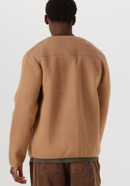 Camelfarbene ANERKJENDT Overshirts AKSIGURD BOILED WOOL - large