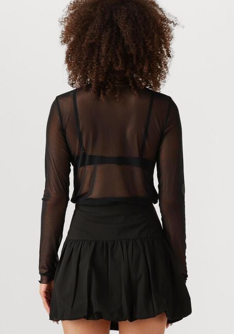 Schwarze OBJECT Top OBJNELA LS O-NECK MESH TOP REP - large