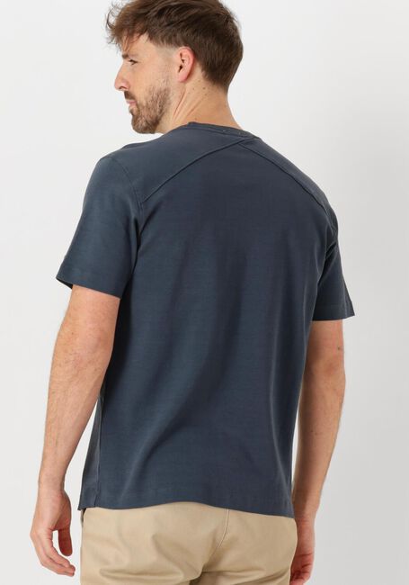 Dunkelblau CAST IRON T-shirt CREWNECK REGULAR FIT INTERLOCK ESSENTIAL - large