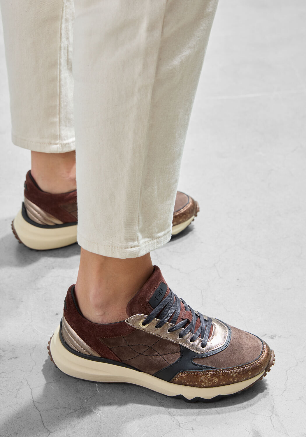 Bronzefarbene FLORIS VAN BOMMEL Sneaker SFW-10089 - large