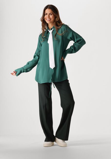 Grüne VANILIA Schlaghose WAFEL FLARED - large