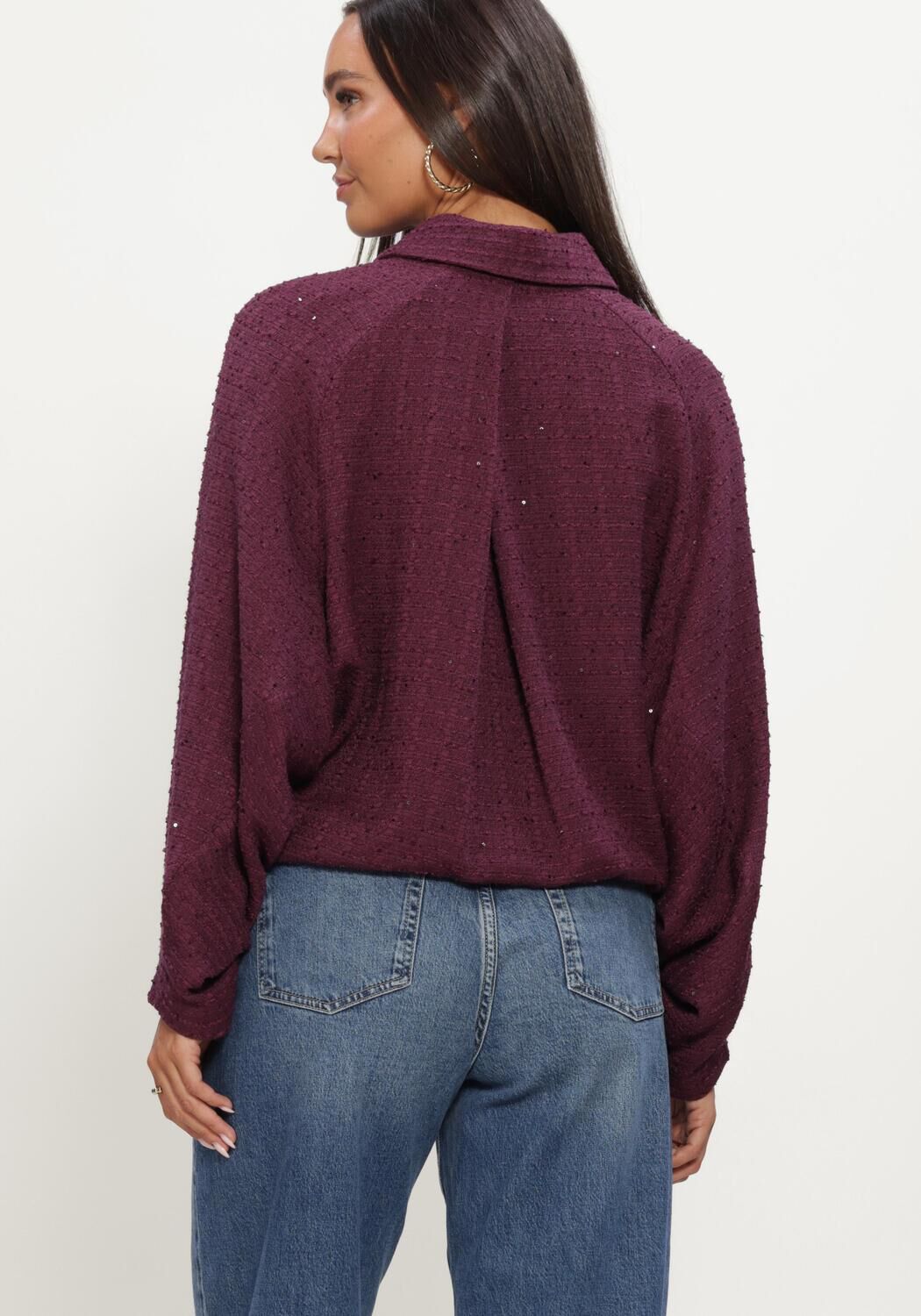 Bordeaux STUDIO ANNELOES Jack Dunya bomber jacket - large