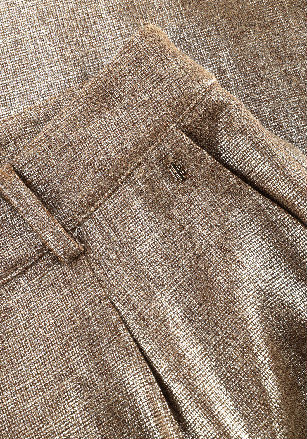 Goldfarbene IBANA Weite Hose PESSY SHIMMERY - large