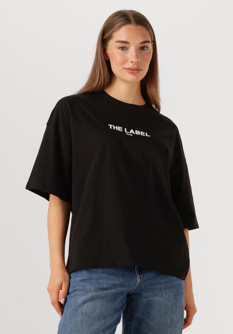 Schwarze ALIX THE LABEL T-shirt LADIES KNITTED BASIC THE LABEL T-SHIRT - large