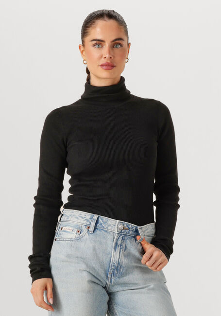 Schwarze CALVIN KLEIN Rollkragenpullover WOVEN LABEL ROLL NECK - large